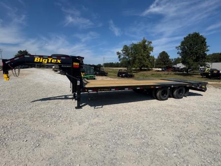 New 2027 Big Tex 102x25 Tandem 23.9K GN Flatbed w/ Mega Ramps, Load Lights, & 2-Speed Jacks