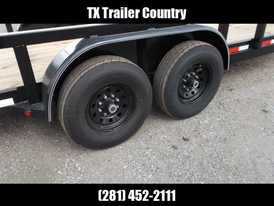 New 2027 J&C Trailers 83x20 14K Utility Trailer / 7000# Axles / 3" Heavy Duty Square Tubing / 5ft C-Channel Ramps