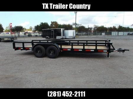 New 2027 J&C Trailers 83x20 14K Utility Trailer / 7000# Axles / 3" Heavy Duty Square Tubing / 5ft C-Channel Ramps