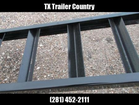 New 2027 J&C Trailers 83x20 14K Utility Trailer / 7000# Axles / 3" Heavy Duty Square Tubing / 5ft C-Channel Ramps