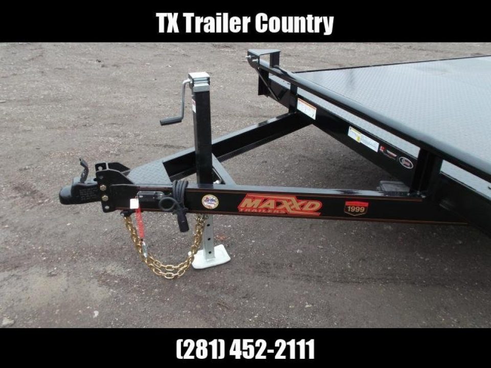 New 2027 J&C Trailers 83X20 7K Steel Deck Car Hauler / 2ft Dovetail / Bulldog Coupler / 5ft Ramps / LED's / Winch Plate