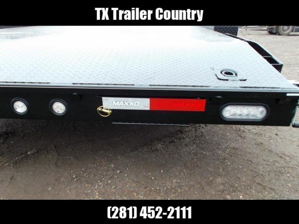 New 2027 J&C Trailers 83X20 7K Steel Deck Car Hauler / 2ft Dovetail / Bulldog Coupler / 5ft Ramps / LED's / Winch Plate