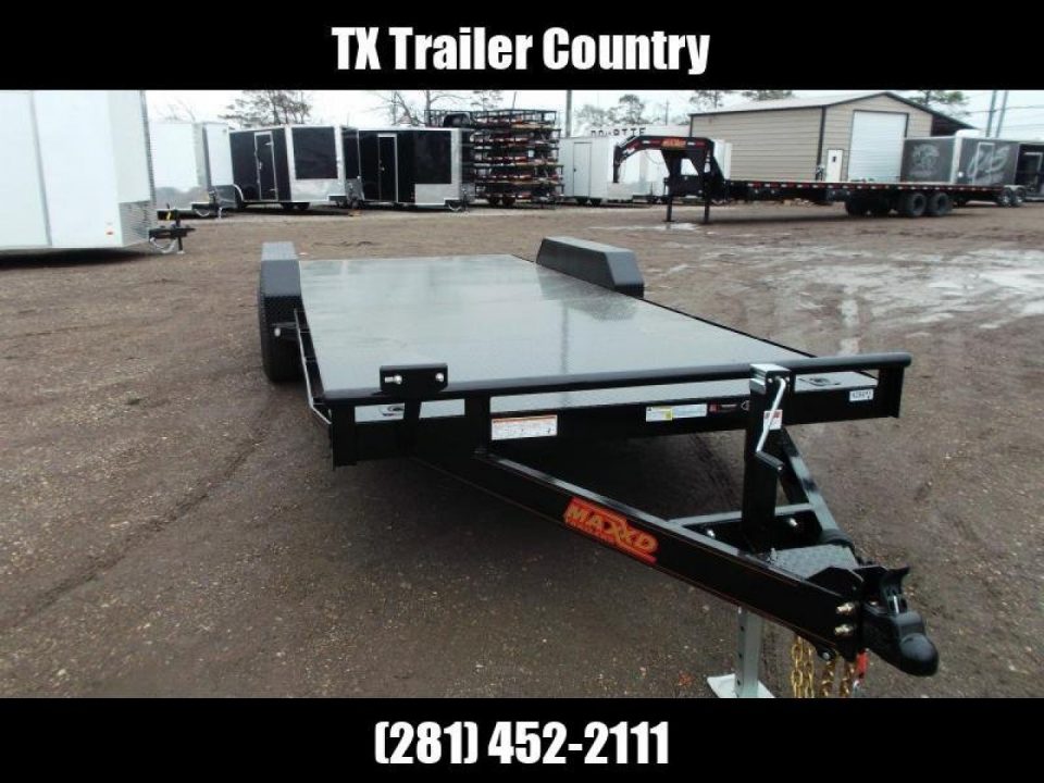 New 2027 J&C Trailers 83X20 7K Steel Deck Car Hauler / 2ft Dovetail / Bulldog Coupler / 5ft Ramps / LED's / Winch Plate