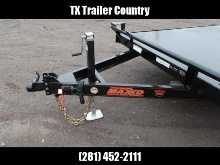 New 2027 J&C Trailers 83X20 7K Steel Deck Car Hauler / 2ft Dovetail / Bulldog Coupler / 5ft Ramps / LED's / Winch Plate