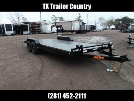 New 2027 J&C Trailers 83X20 7K Steel Deck Car Hauler / 2ft Dovetail / Bulldog Coupler / 5ft Ramps / LED's / Winch Plate