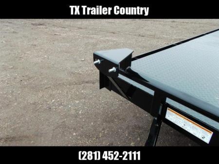 New 2027 J&C Trailers 83X20 7K Steel Deck Car Hauler / 2ft Dovetail / Bulldog Coupler / 5ft Ramps / LED's / Winch Plate