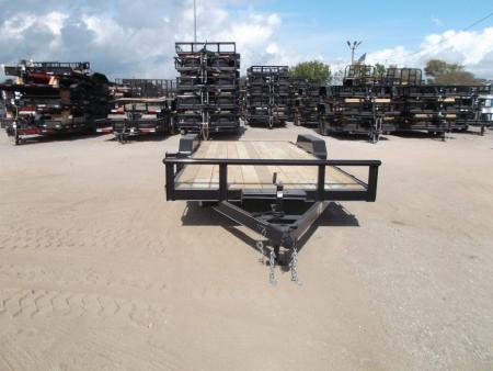 New 2027 J&C Trailers 83x20 7K Car Hauler / Racing Trailer / 2ft Steel Dovetail / 5ft Stow Away Ramps / Electric Brakes / LED Lights / Winch Plate