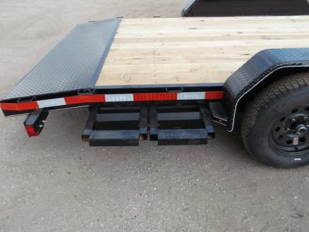 New 2027 J&C Trailers 83x20 7K Car Hauler / Racing Trailer / 2ft Steel Dovetail / 5ft Stow Away Ramps / Electric Brakes / LED Lights / Winch Plate