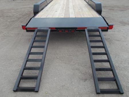 New 2027 J&C Trailers 83x20 7K Car Hauler / Racing Trailer / 2ft Steel Dovetail / 5ft Stow Away Ramps / Electric Brakes / LED Lights / Winch Plate