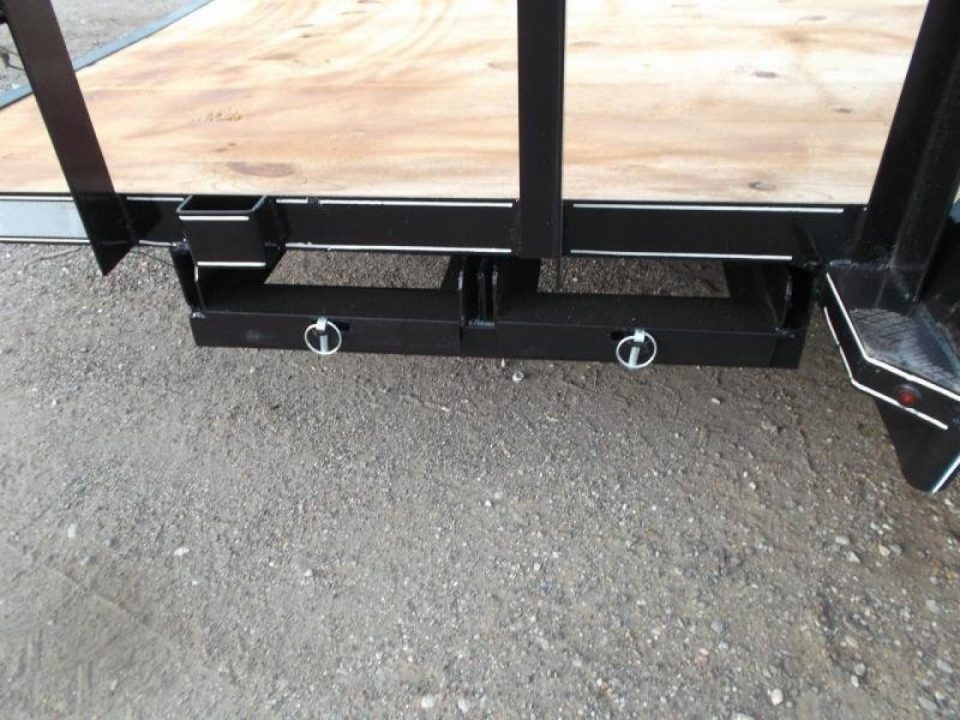 New 2027 J&C Trailers 83x20 Utility Trailer / Lowboy Trailer / 5ft Slide Out Ramps / Electric Brakes / 2" Bulldog Coupler / Heavy Duty Pipetop