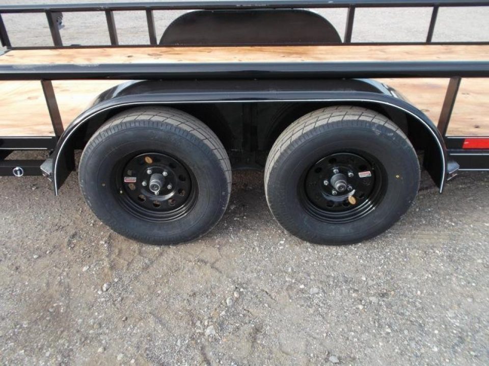 New 2027 J&C Trailers 83x20 Utility Trailer / Lowboy Trailer / 5ft Slide Out Ramps / Electric Brakes / 2" Bulldog Coupler / Heavy Duty Pipetop