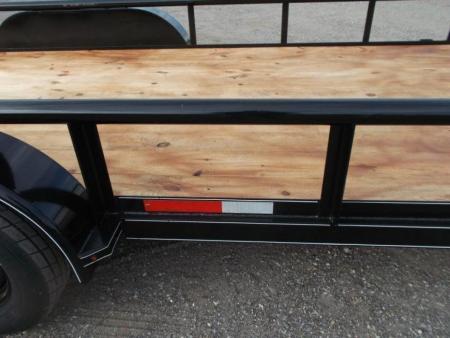New 2027 J&C Trailers 83x20 Utility Trailer / Lowboy Trailer / 5ft Slide Out Ramps / Electric Brakes / 2" Bulldog Coupler / Heavy Duty Pipetop
