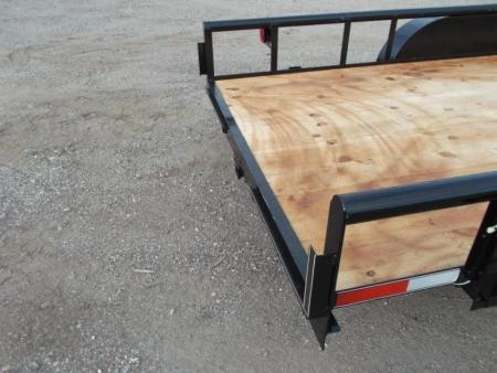 New 2027 J&C Trailers 83x20 Utility Trailer / Lowboy Trailer / 5ft Slide Out Ramps / Electric Brakes / 2" Bulldog Coupler / Heavy Duty Pipetop