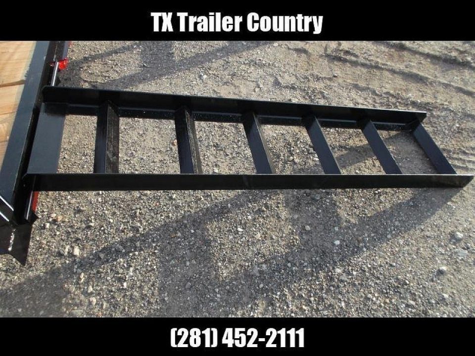 New 2027 J&C Trailers 83x16 Utility Trailer / Lowboy Trailer / 5ft Slide Out Stow Away Ramps / Heavy Duty Pipetop / Electric Brakes / 2" Bulldog Coupler