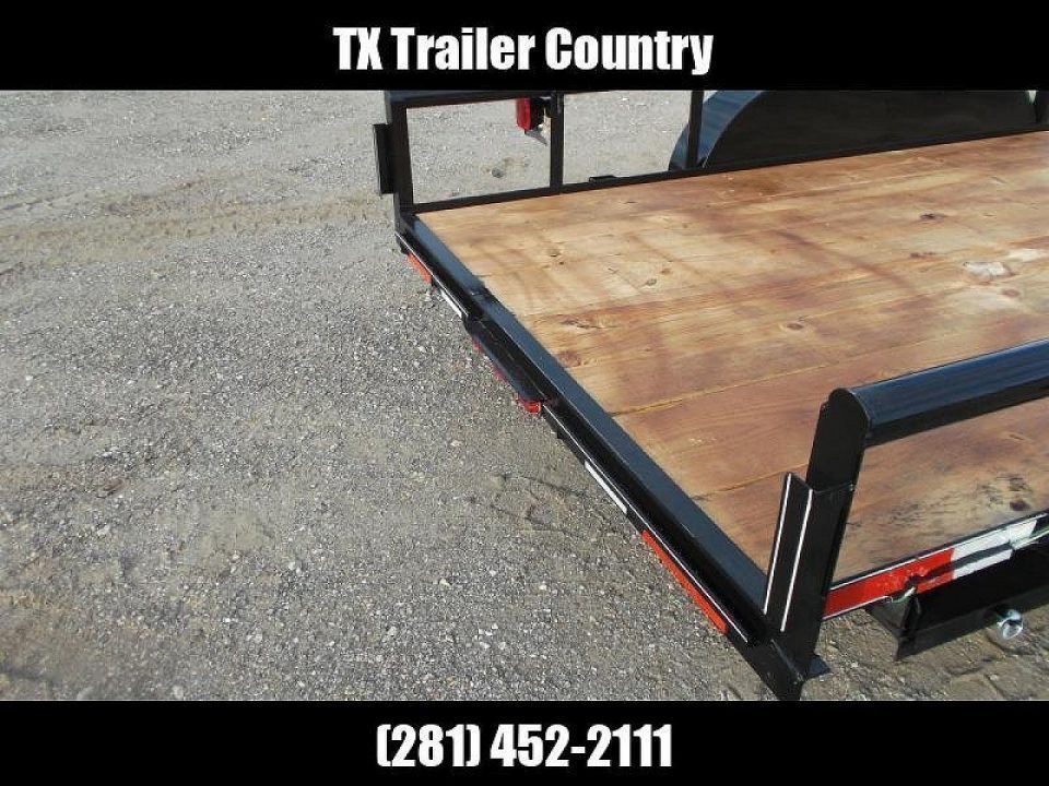 New 2027 J&C Trailers 83x16 Utility Trailer / Lowboy Trailer / 5ft Slide Out Stow Away Ramps / Heavy Duty Pipetop / Electric Brakes / 2" Bulldog Coupler