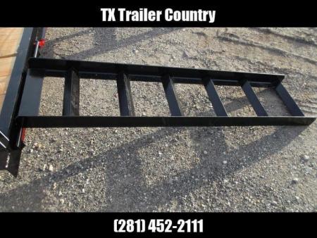 New 2027 J&C Trailers 83x16 Utility Trailer / Lowboy Trailer / 5ft Slide Out Stow Away Ramps / Heavy Duty Pipetop / Electric Brakes / 2" Bulldog Coupler