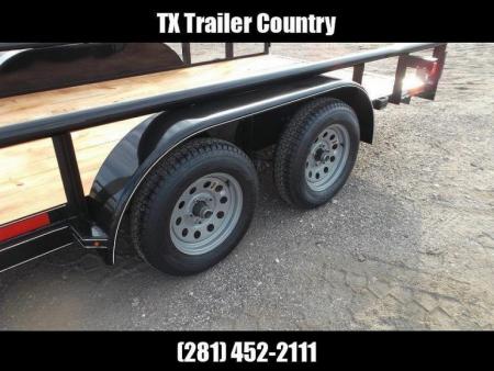 New 2027 J&C Trailers 83x16 Utility Trailer / Lowboy Trailer / 5ft Slide Out Stow Away Ramps / Heavy Duty Pipetop / Electric Brakes / 2" Bulldog Coupler