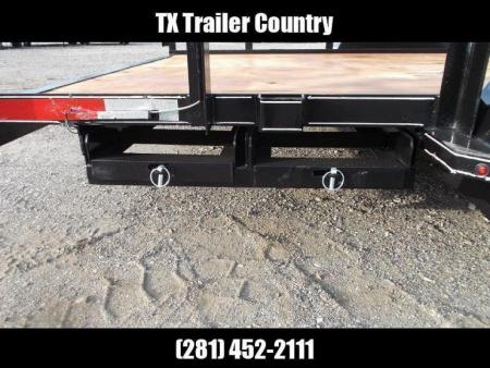 New 2027 J&C Trailers 83x16 Utility Trailer / Lowboy Trailer / 5ft Slide Out Stow Away Ramps / Heavy Duty Pipetop / Electric Brakes / 2" Bulldog Coupler
