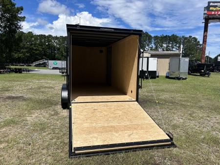 New 2027 Covered Wagon 7x16 Cargo / Enclosed Trailer, 84" Int Ht, .080 Polycore, Black-Out