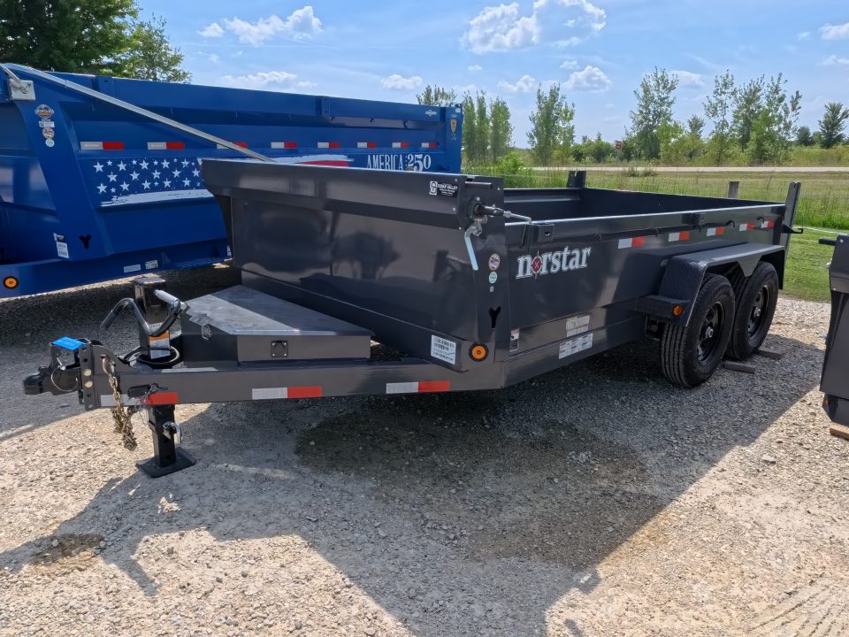 New 2027 Norstar 83 x 14 DCB Dump Trailer with 2)7K Axles, Slide-IN Ramps, 20" Dump Sides, 10 Ply Tires and More!