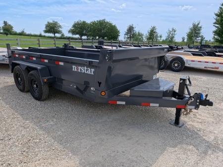 New 2027 Norstar 83 x 14 DCB Dump Trailer with 2)7K Axles, Slide-IN Ramps, 20" Dump Sides, 10 Ply Tires and More!
