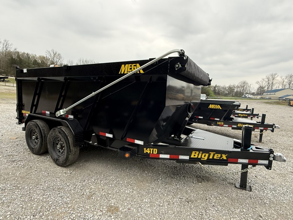 New 2026 Big Tex Trailers 14TDX 16’ 5 STAGE TELESCOPIC DUMP TRAILER HYDRO JACK, LONG ARM TARP 14PLY TIRES