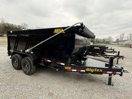 New 2026 Big Tex Trailers 14TDX 16’ 5 STAGE TELESCOPIC DUMP TRAILER HYDRO JACK, LONG ARM TARP 14PLY TIRES