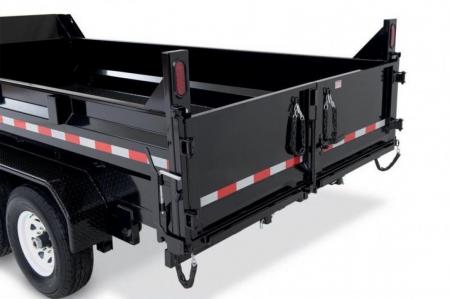 New 7 x 14 Sure-Trac HD Telescopic Dump Trailer, 14K GVWR ***w/Ramps, Combo Gate, Tarp Kit & Battery Charge
