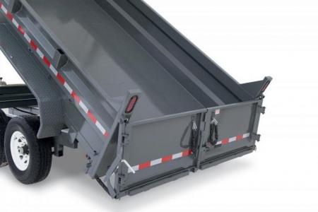 New 7 x 14 Sure-Trac HD Telescopic Dump Trailer, 14K GVWR ***w/Ramps, Combo Gate, Tarp Kit & Battery Charge