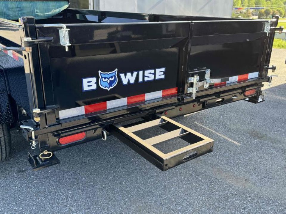 New 2025 BWise 7x16 Dump Trailer 16k 8" CHANNEL MAIN FRAME w/ Tarp and Ramps