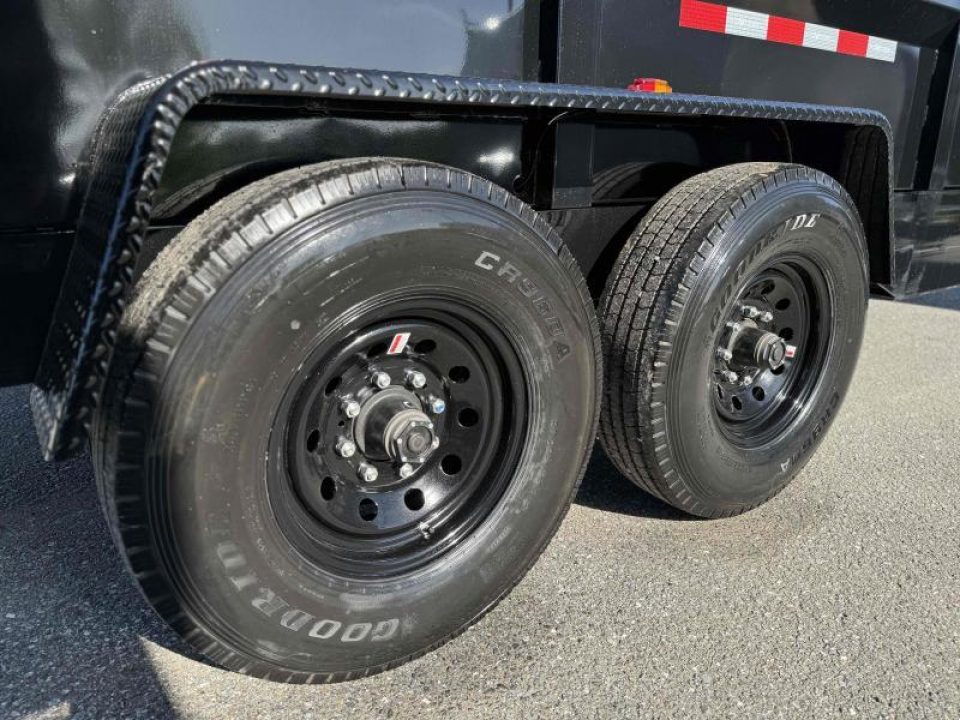 New 2025 BWise 7x16 Dump Trailer 16k 8" CHANNEL MAIN FRAME w/ Tarp and Ramps