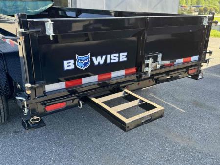 New 2025 BWise 7x16 Dump Trailer 16k 8" CHANNEL MAIN FRAME w/ Tarp and Ramps