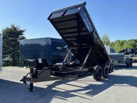 New 2025 BWise 7x16 Dump Trailer 16k 8" CHANNEL MAIN FRAME w/ Tarp and Ramps