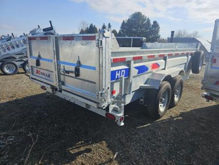New 2025 K-Trail 82"X16 14K Galvanized Dump Trailer w/ Ramps, Tarp and Spare Tire