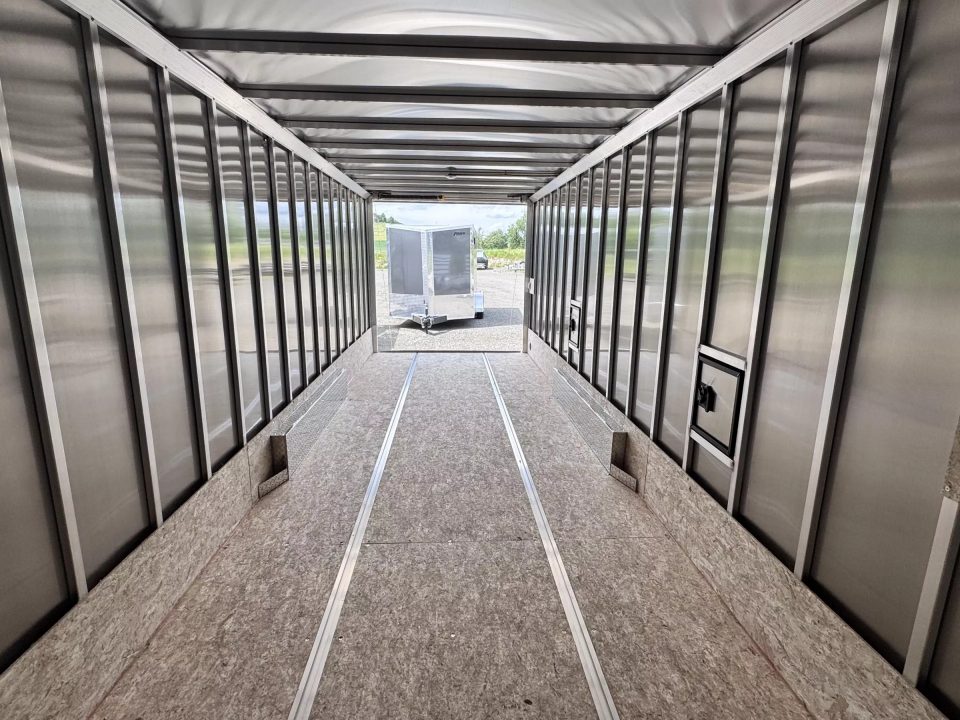 New 2025 Stealth Trailers 7.5x24 Aluminum 4-Place Enclosed Snowmobile Trailer w/Rust Free PKG, Black Out & Extra Height