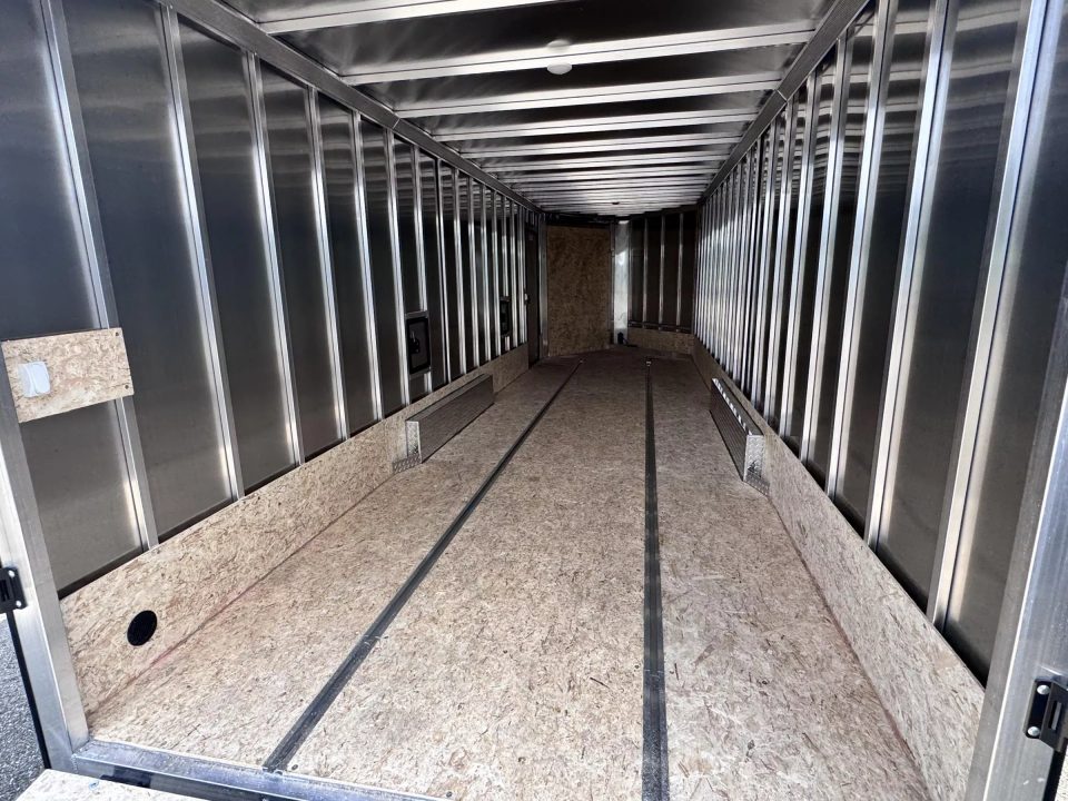 New 2025 Stealth Trailers 7.5x24 Aluminum 4-Place Enclosed Snowmobile Trailer w/Rust Free PKG, Black Out & Extra Height