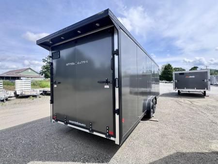 New 2025 Stealth Trailers 7.5x24 Aluminum 4-Place Enclosed Snowmobile Trailer w/Rust Free PKG, Black Out & Extra Height