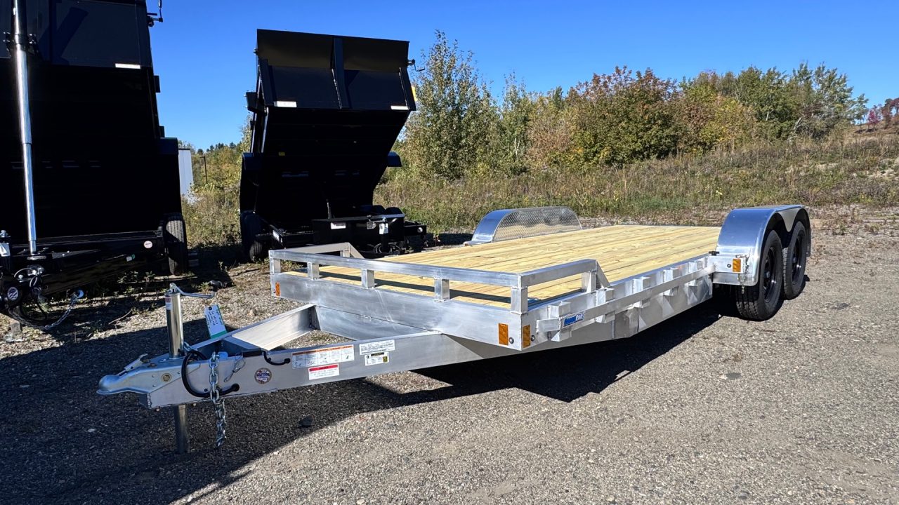 New 2026 CargoPro 8x18 Aluminum 7K Wood Deck Car Hauler w/Slide-In Ramps COCH8X18-W