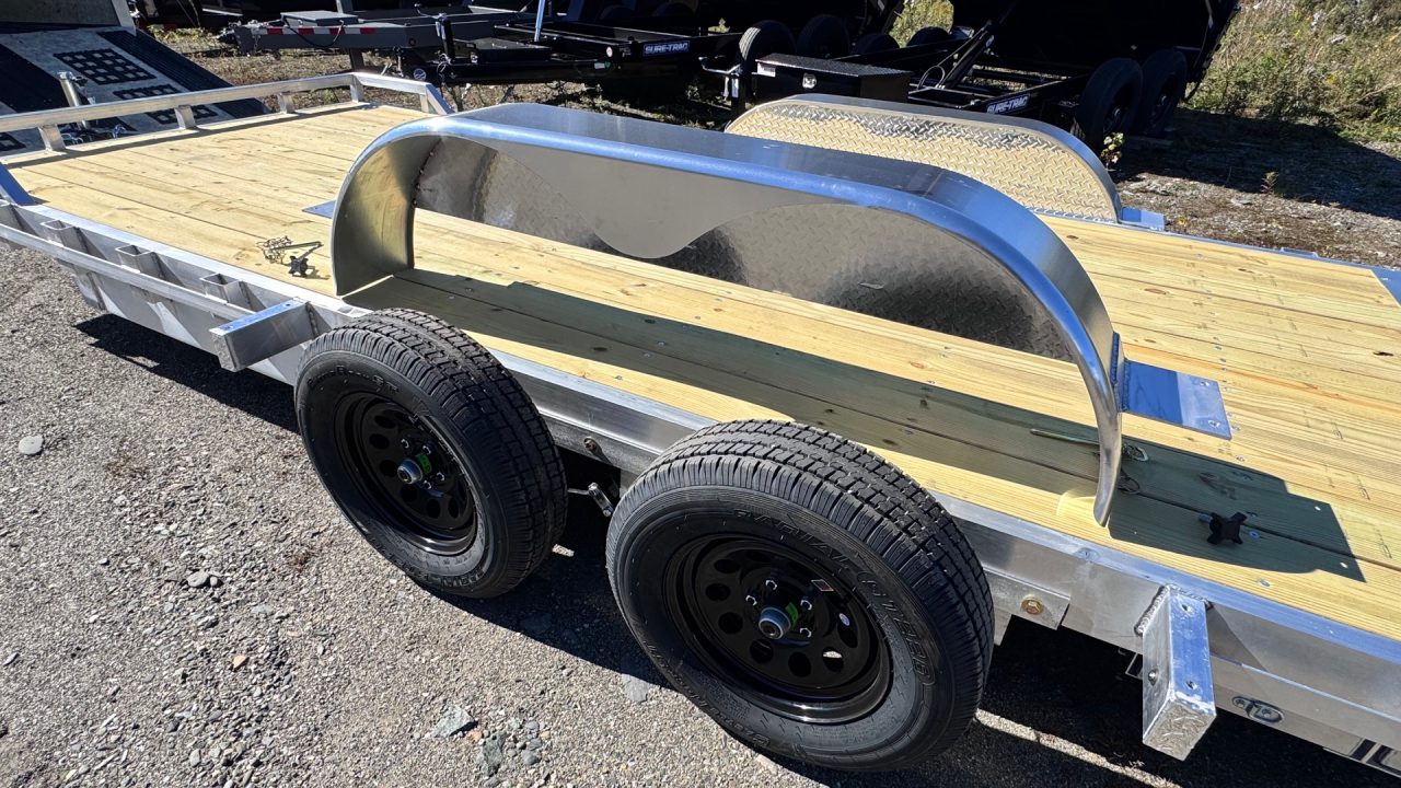New 2026 CargoPro 8x18 Aluminum 7K Wood Deck Car Hauler w/Slide-In Ramps COCH8X18-W