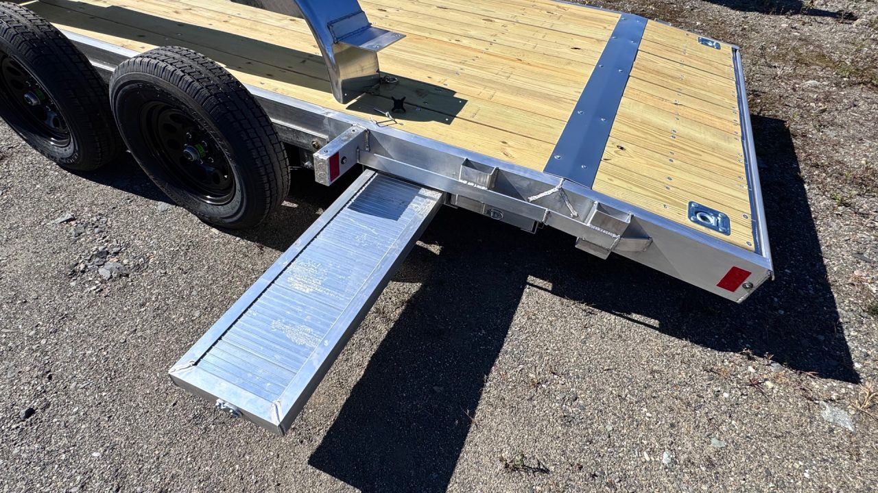 New 2026 CargoPro 8x18 Aluminum 7K Wood Deck Car Hauler w/Slide-In Ramps COCH8X18-W