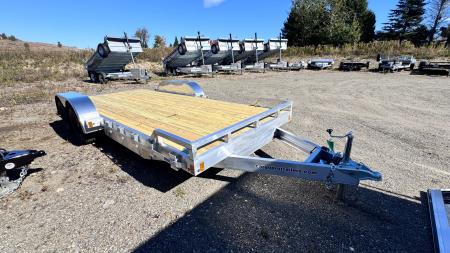 New 2026 CargoPro 8x18 Aluminum 7K Wood Deck Car Hauler w/Slide-In Ramps COCH8X18-W