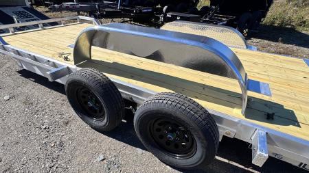 New 2026 CargoPro 8x18 Aluminum 7K Wood Deck Car Hauler w/Slide-In Ramps COCH8X18-W