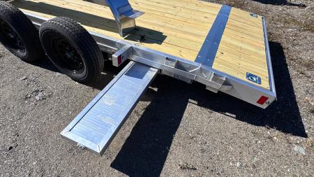New 2026 CargoPro 8x18 Aluminum 7K Wood Deck Car Hauler w/Slide-In Ramps COCH8X18-W