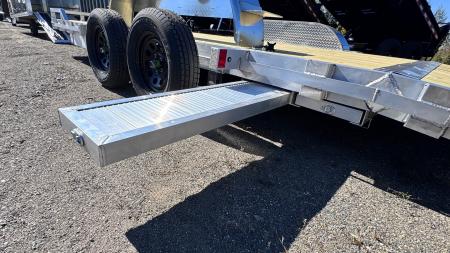 New 2026 CargoPro 8x18 Aluminum 7K Wood Deck Car Hauler w/Slide-In Ramps COCH8X18-W