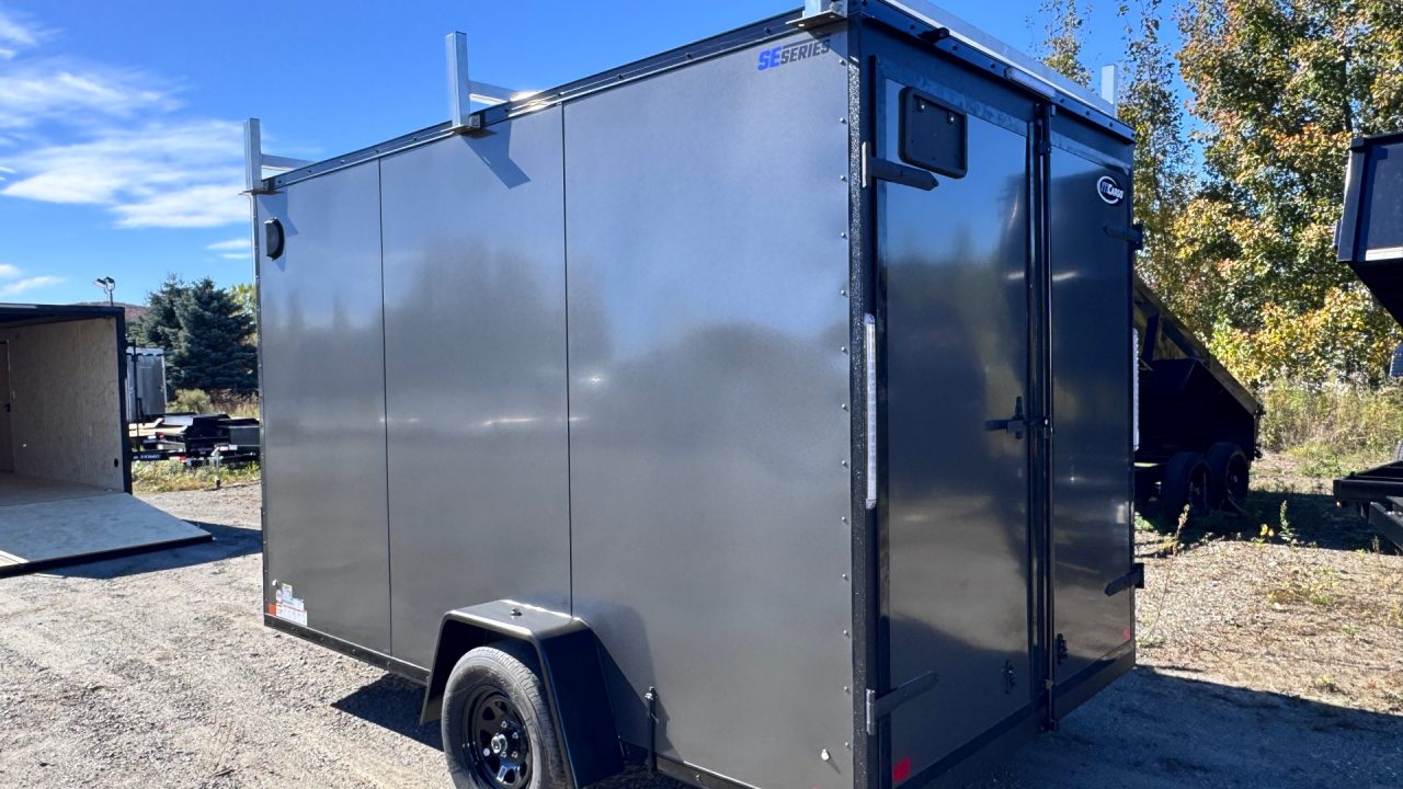 New 2026 ITI Cargo SE 7x12 Enclosed 3.5K Cargo Trailer BARN DOORS & LADDER RACK