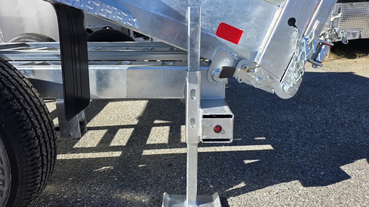 New 2026 K-Trail 6X12 RS 10K Galvanized Dump Trailer w/ Ramps, Hydro Jack, Tarp Kit, Tool Tray and Spare Tire