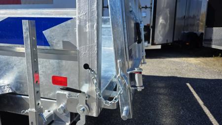 New 2026 K-Trail 6X12 RS 10K Galvanized Dump Trailer w/ Ramps, Hydro Jack, Tarp Kit, Tool Tray and Spare Tire