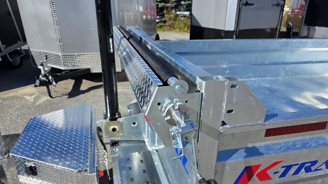 New 2026 K-Trail 6X12 RS 10K Galvanized Dump Trailer w/ Ramps, Hydro Jack, Tarp Kit, Tool Tray and Spare Tire