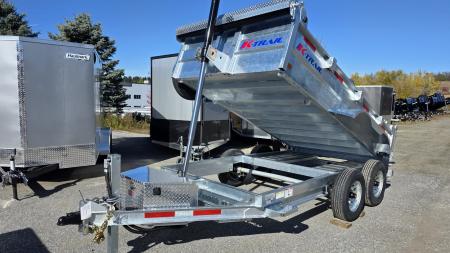 New 2026 K-Trail 6X12 RS 10K Galvanized Dump Trailer w/ Ramps, Hydro Jack, Tarp Kit, Tool Tray and Spare Tire