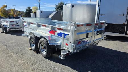 New 2026 K-Trail 6X12 RS 10K Galvanized Dump Trailer w/ Ramps, Hydro Jack, Tarp Kit, Tool Tray and Spare Tire